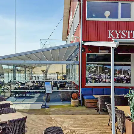 Botel Prachtig Schip In Manstad Met Uitzicht Op Zee Vanuit Het
